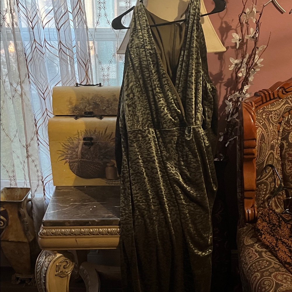 ASOS Curve Green Maxi Dress